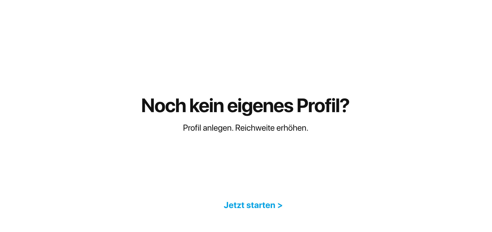 Noch kein eigenes Profil? Jetzt starten! | Creators-Centre.de
